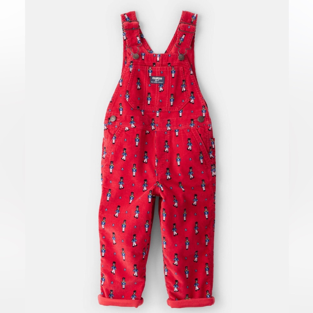 NWT Oshkosh Nutcracker Corduroy Overalls Size 3T